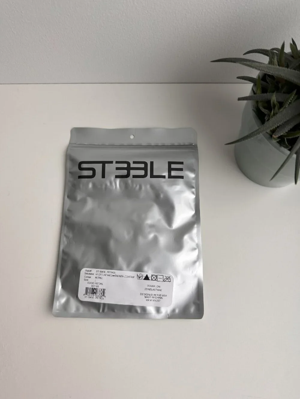 ST33LE - Petrol Nylon Elastane Diamond Mesh Jockstrap (L)